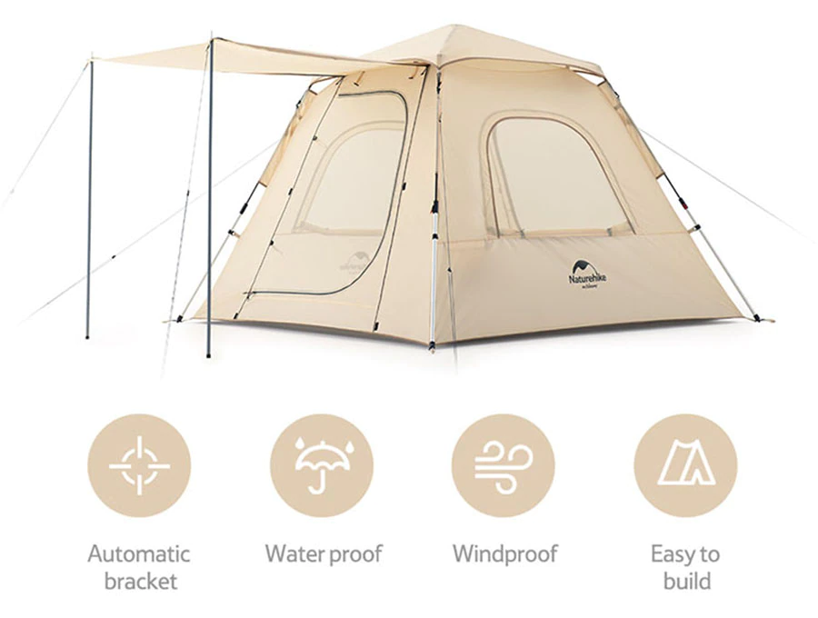 Cheap Goat Tents  Outdoor Automatic Tent Five Side Circulating Ventilation Telescopic Tent Quick Open Support 3 Persons Camping Tent Tents 